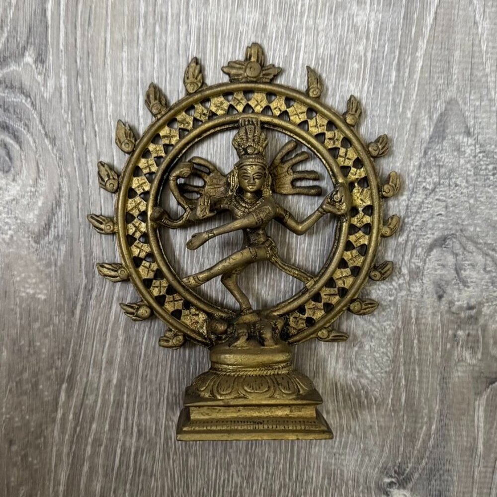 6" Solid Brass Nataraja Dancing Shiva Statue | Handmade | Made In India